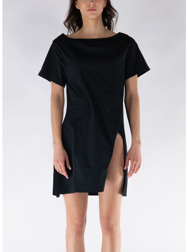 ABITO MINI COLLO A BARCA, 9999 BLACK, large