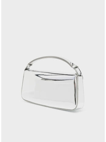 BORSA SLEEK NAPLACK LEATHER BAGUETTE, 9002 MIRROR, small