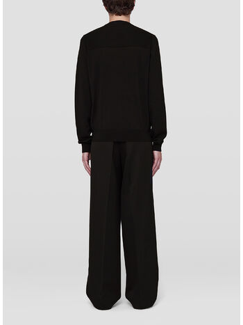 PULLOVER EXTRA FINE MERINO CREW NECK, 001 BLACK, small