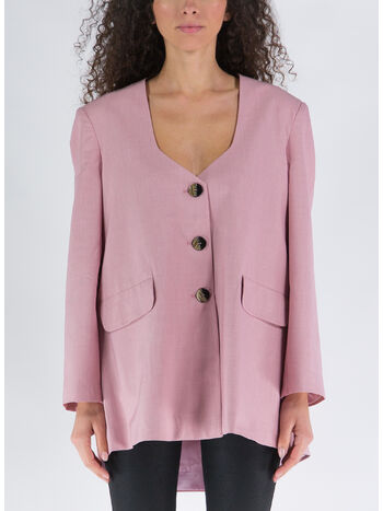 BLAZER DRAPEY MELANGE OVERSIZED, 545 PINK TULLE, small