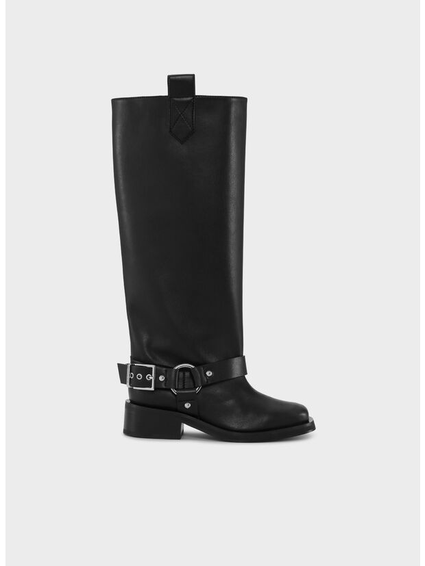 STIVALE BIKER TUBULAR UNDERKNEE, 099 BLACK, large
