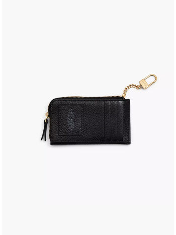 PORTAFOGLIO THE LEATHER TOP ZIP, 001 BLACK, small