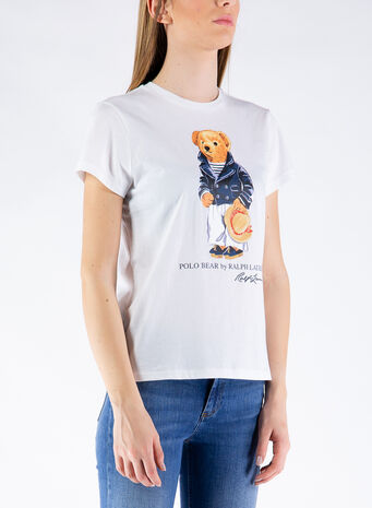 T-SHIRT ORSO, 001WHITE, small