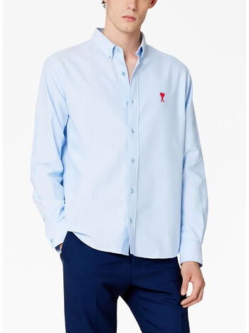 CAMICIA AMI DE COEUR SHIRT, 450 SKY BLUE/450, small