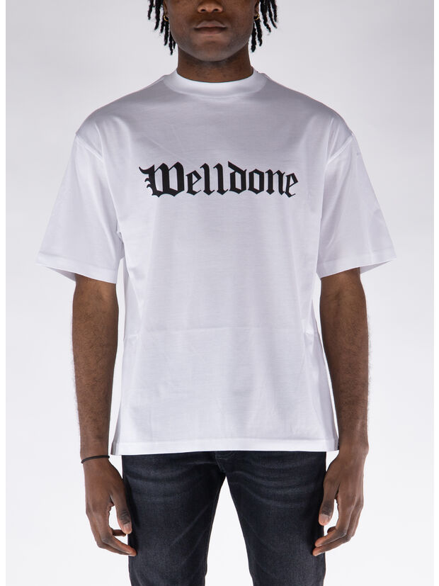 T-SHIRT GOTHIC LOGO PRINT, , large