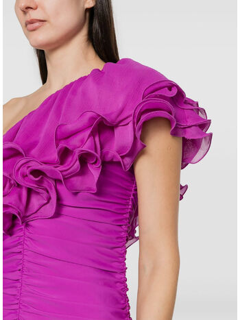 ABITO CHIFFON ASYMMETRIC, 18-3250 PURPLE CACTUS FLOWER, small