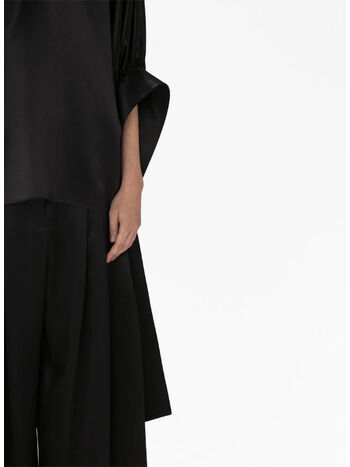 TOP CON MANICHE OVERSIZE, 999 BLACK, small