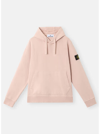 FELPA HOODIE CON PATCH LOGO, V0082 ROSA ANTICO, small