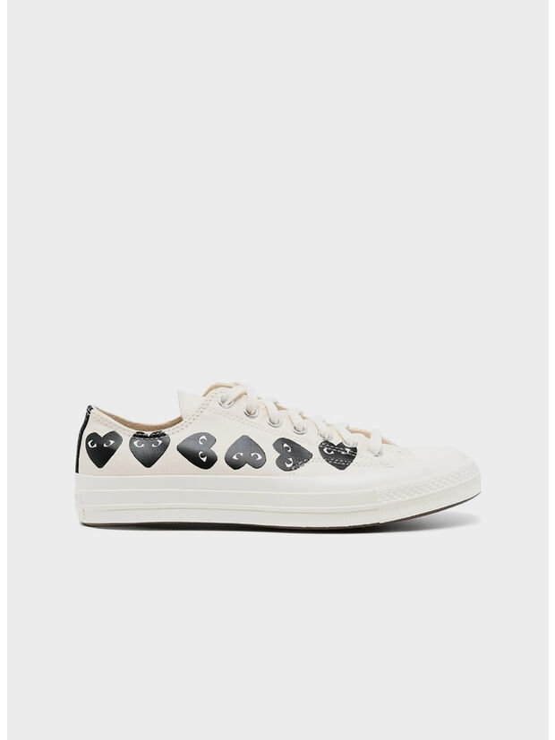 SCARPA CHUCK TAYLOR MULTI HEART LOW UNISEX, WHITE, large
