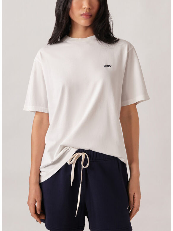 T-SHIRT LOGO RICAMATO, A7CW COTTON WHITE, medium