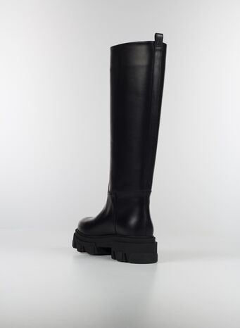 STIVALE PERNILLE TUBULAR COMBAT BOOT, B101BLACK, small