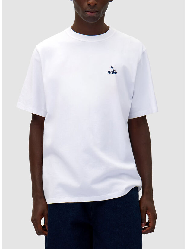 T-SHIRT HEART LOGO, WHITE, large
