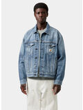 GIUBBOTTO HELSTON, 01EJ Blue, destroy wash, splatter, thumb