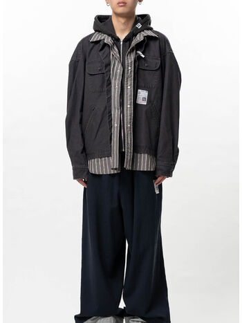 CAMICIA TRIPLE LAYERED, BLACK, small