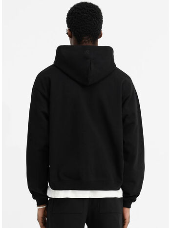 FELPA INITIAL BOXY OVERSIZED ZIP THROUGH, 001 BLACK, small