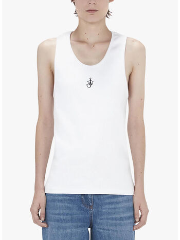 CANOTTA ANCHOR EMBROIDERY, 001 WHITE, small