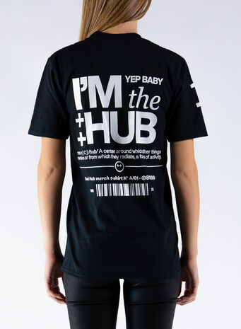 T-SHIRT UNISEX I'M THE HUB, BLACK, small