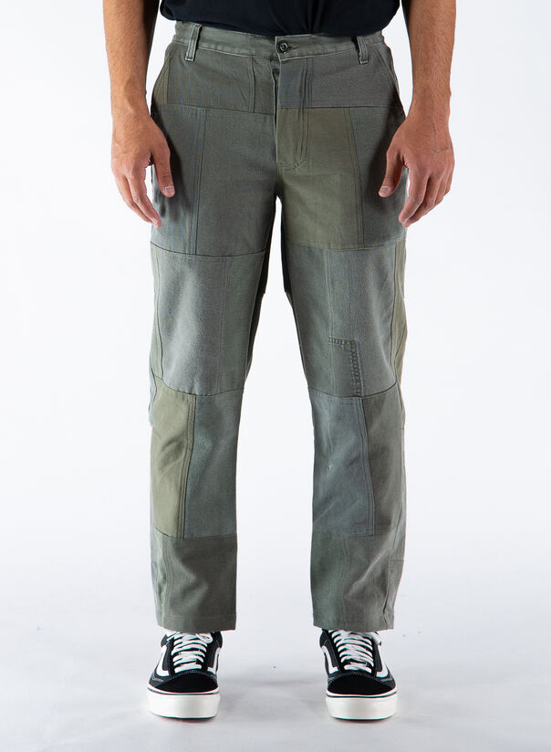 PANTALONE PATCHWORK, OLIVE, large