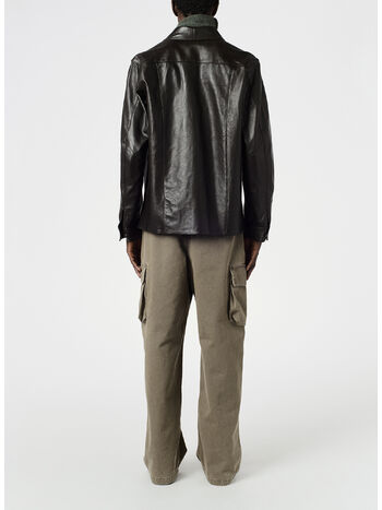 GIACCA FLUID CALFSKIN, Umber Brown Fluid Calfskin, small