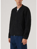 GIUBBOTTO RUST WOOL FLEECE ZIP BOMBER, BLACK, thumb
