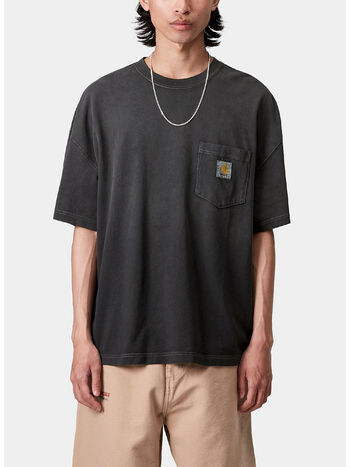 T-SHIRT S/S HUDSON POCKET, 895F BLACK CHALK WASH, small