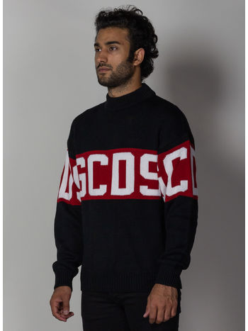 MAGLIONE SWEATER LOGO, 02BLACK, small