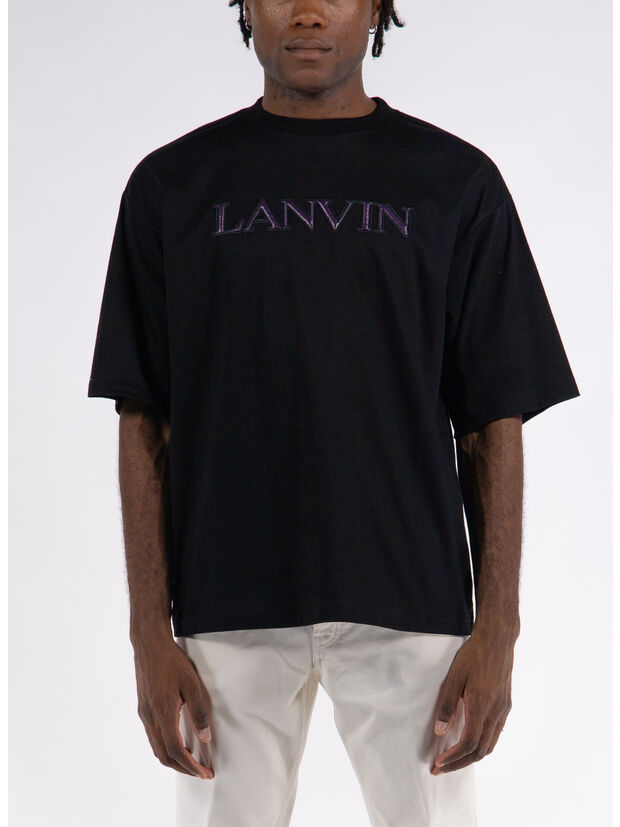 T-SHIRT PUFFER LANVIN PARIS OVERSIZED, 10 BLACK, large