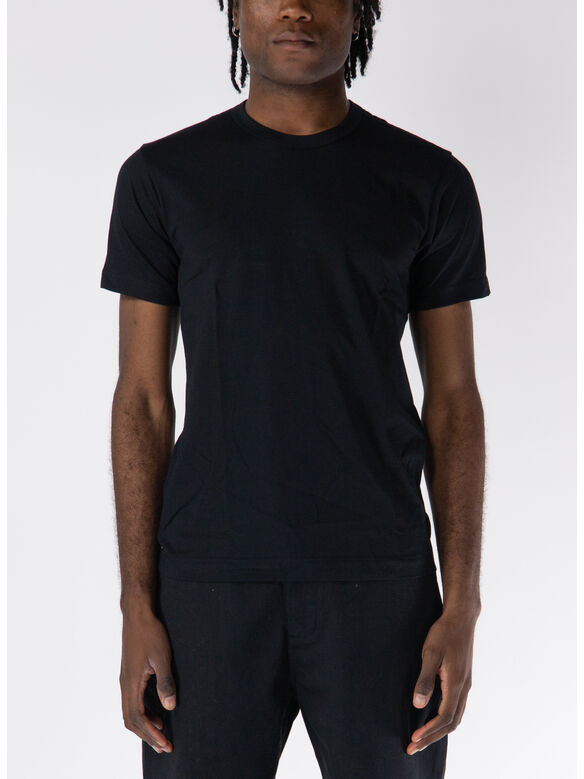 T-SHIRT GIROCOLLO BASIC, BLACK, medium