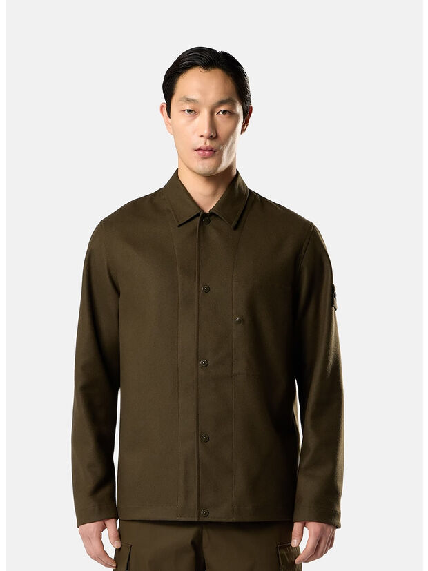 CAMICIA FLANNEL S.I. GHOST, V0054 MILITARY GREEN, large