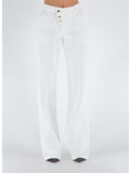 JEANS COMPACT DENIM WIDE LEG PANTS, AW003 CHALK, thumb