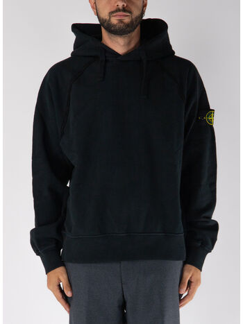 FELPA HOODIE BRUSHED ORGANIC COTTON FLEECE, V0029 BLACK, small