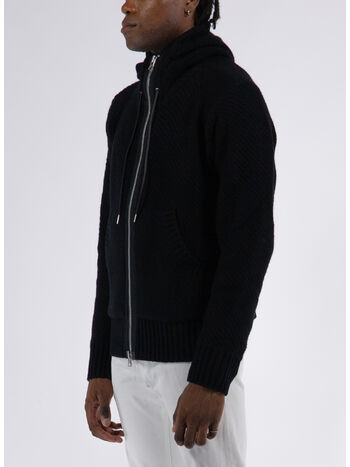 MAGLIONE KNIT BLOUSON, 001 BLACK, small