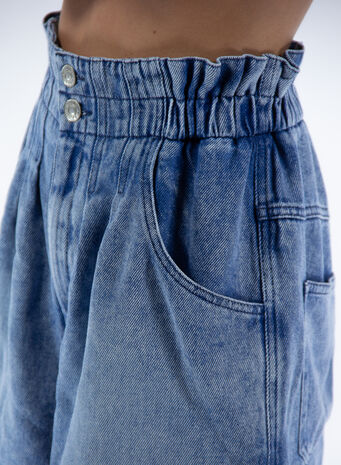 SHORTS IN DENIM TERESA, 30LULIGHTBLUE, small