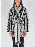 CAPPOTTO CARDIGAN THE LAND OF FIRE ICE FISH, 0110 WHITE BLACK, thumb