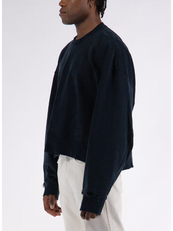 FELPA CREWNECK OVERSIZED, K02-800 HEAVY TERRY BLACK, small