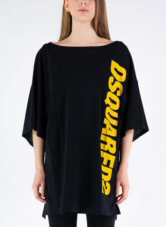 T-SHIRT LOGO, 014BLACK/YELLOW, small