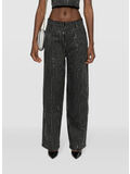 PANTALONE SEQUIN TWILL WIDE, 1000 BLACK, thumb