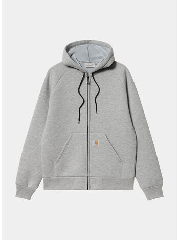 GIACCA CAR-LUX HOODED, 0GKXX GREY HEATHER/GREY, small