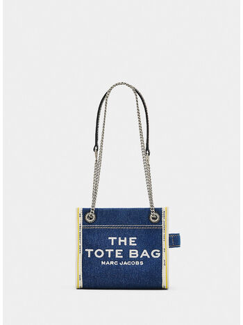 BORSA TOTE CROSSBODY THE DENIM CHAIN, 473 DARK WASH, small