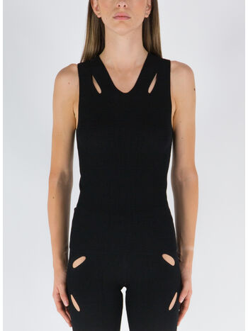 TANK DOUBLE SLIT, BLACK/BLACK, small