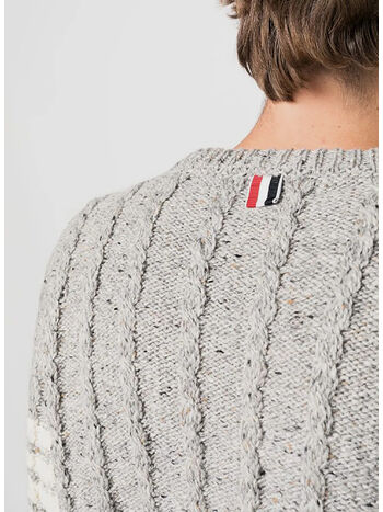 PULLOVER TWIST CABLE, 055 LT GREY, small