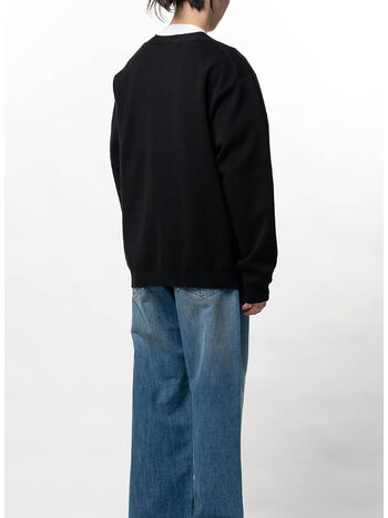 CARDIGAN COTTON POLYESTER MILAN, BLACK, small