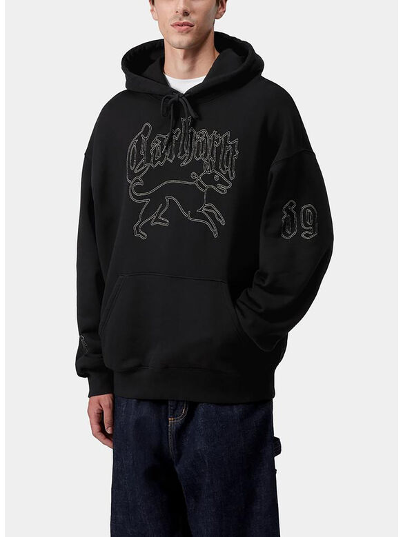 FELPA HOODED HACKWORK, 2JQXX BLACK/WALL, medium