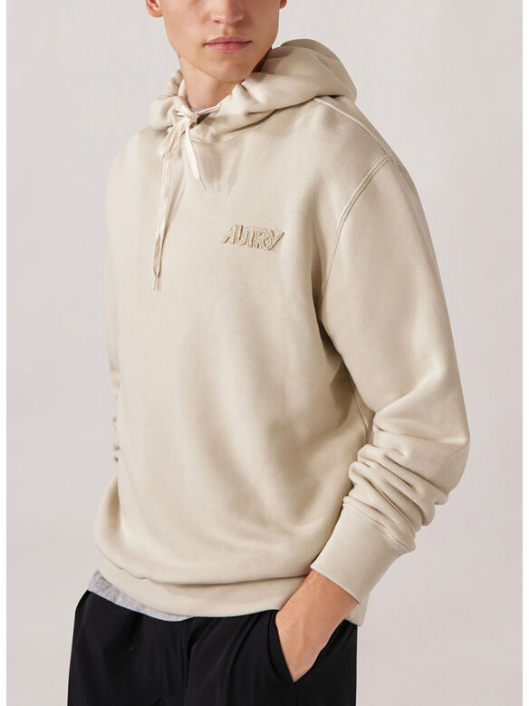 FELPA HOODIE E LOGO RICAMATO, M1HP HEAVY JERS FIBER, medium