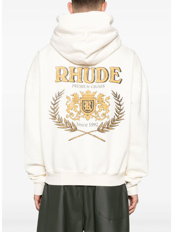 FELPA HOODIE CRESTA CIGAR, 0611 VTG WHITE, small