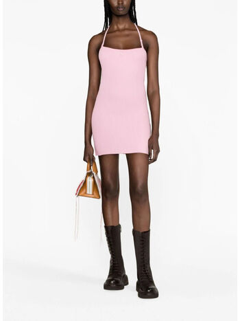ABITO MINI IN MAGLIA STRAP RIB, 5000 ROSE, small