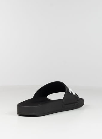 CIABATTA PALM ANGELS POOL SLIDER, BLACK/WHITE, small
