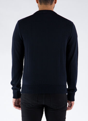 PULLOVER CDG SHIRT, NAVY, small