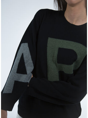 PULL LOGO ALL OVER F, LZZ  BLACK, small