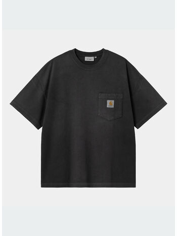 T-SHIRT S/S HUDSON POCKET, 895F BLACK CHALK WASH, small